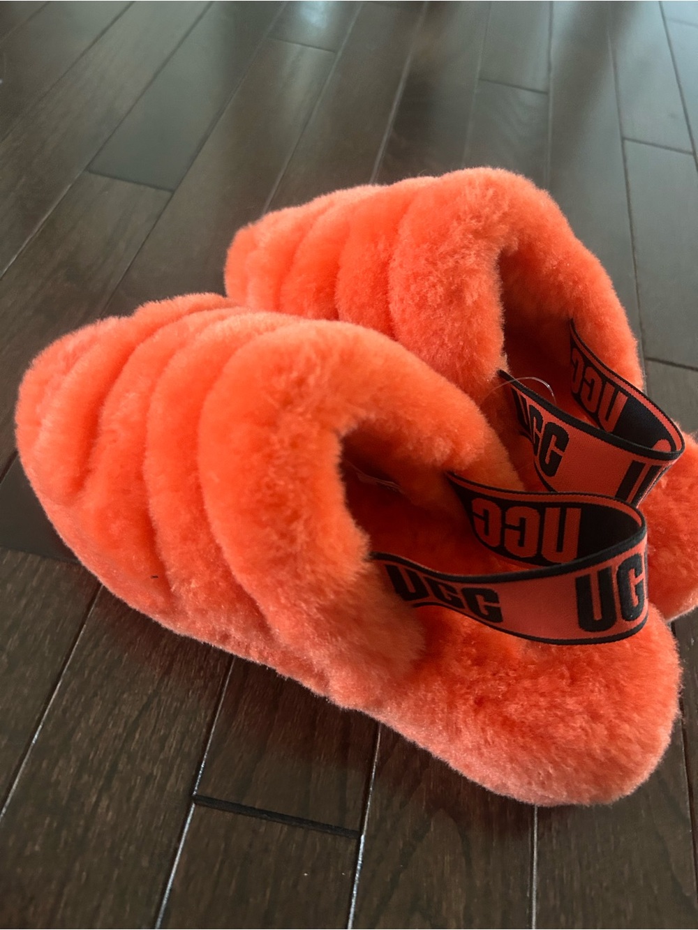 UGG Fluff Slide Slippers - Neon Orange